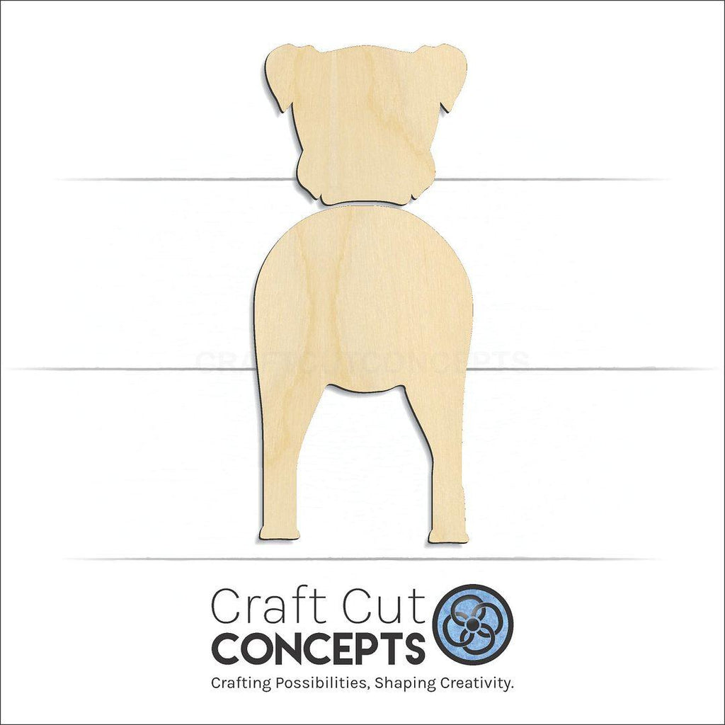 Craft Cut Concepts Logo under a wood Irish Terrier craft shape and blank