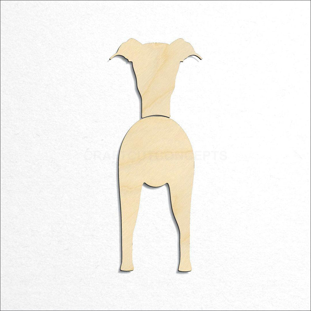 Wooden Italian Greyhound craft shape available in sizes of 2 inch and up