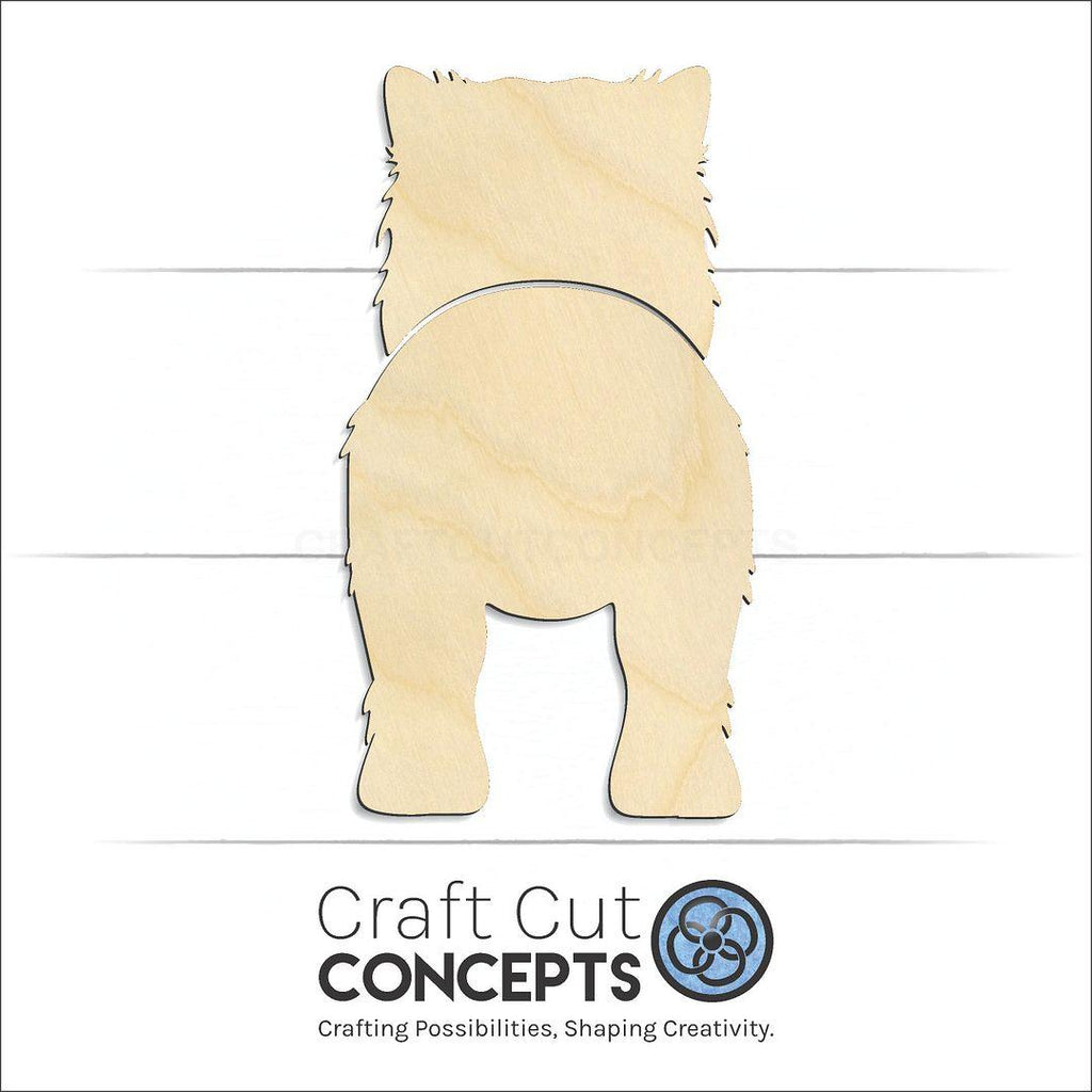 Craft Cut Concepts Logo under a wood Keeshond craft shape and blank