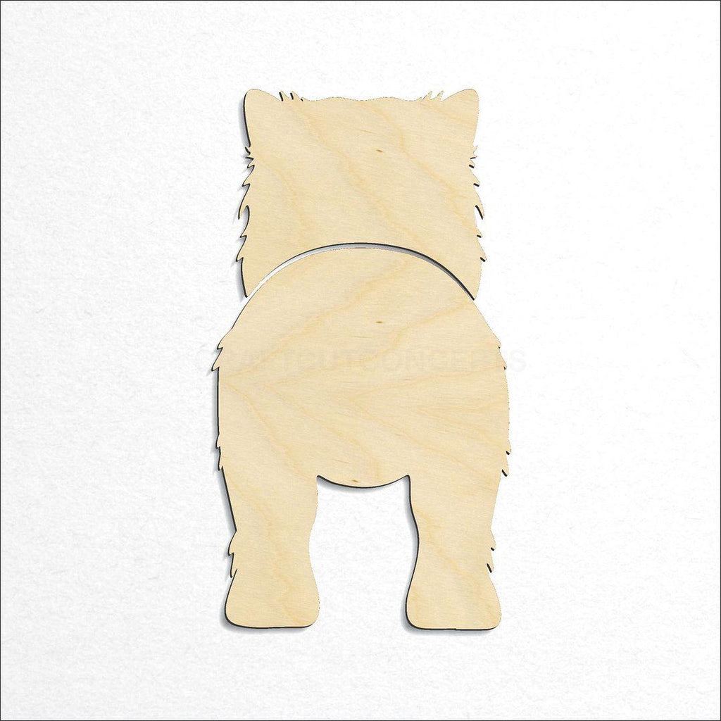 Wooden Keeshond craft shape available in sizes of 2 inch and up