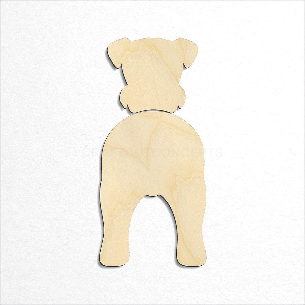 Wooden Kerry Blue Terrier craft shape available in sizes of 2 inch and up