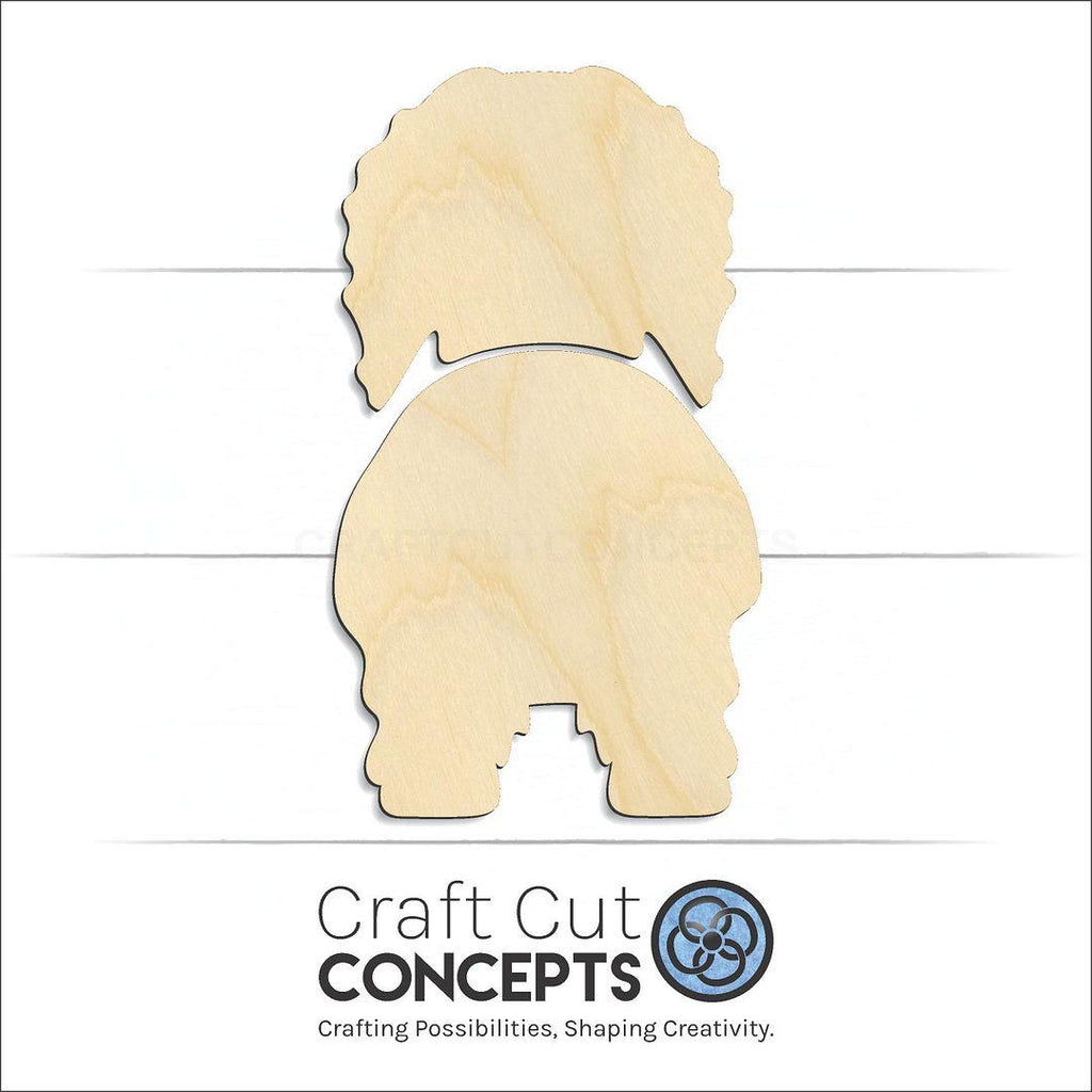 Craft Cut Concepts Logo under a wood Komondor craft shape and blank