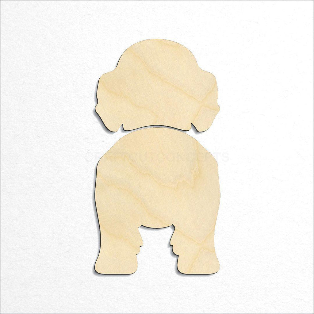 Wooden Labradoodle craft shape available in sizes of 2 inch and up