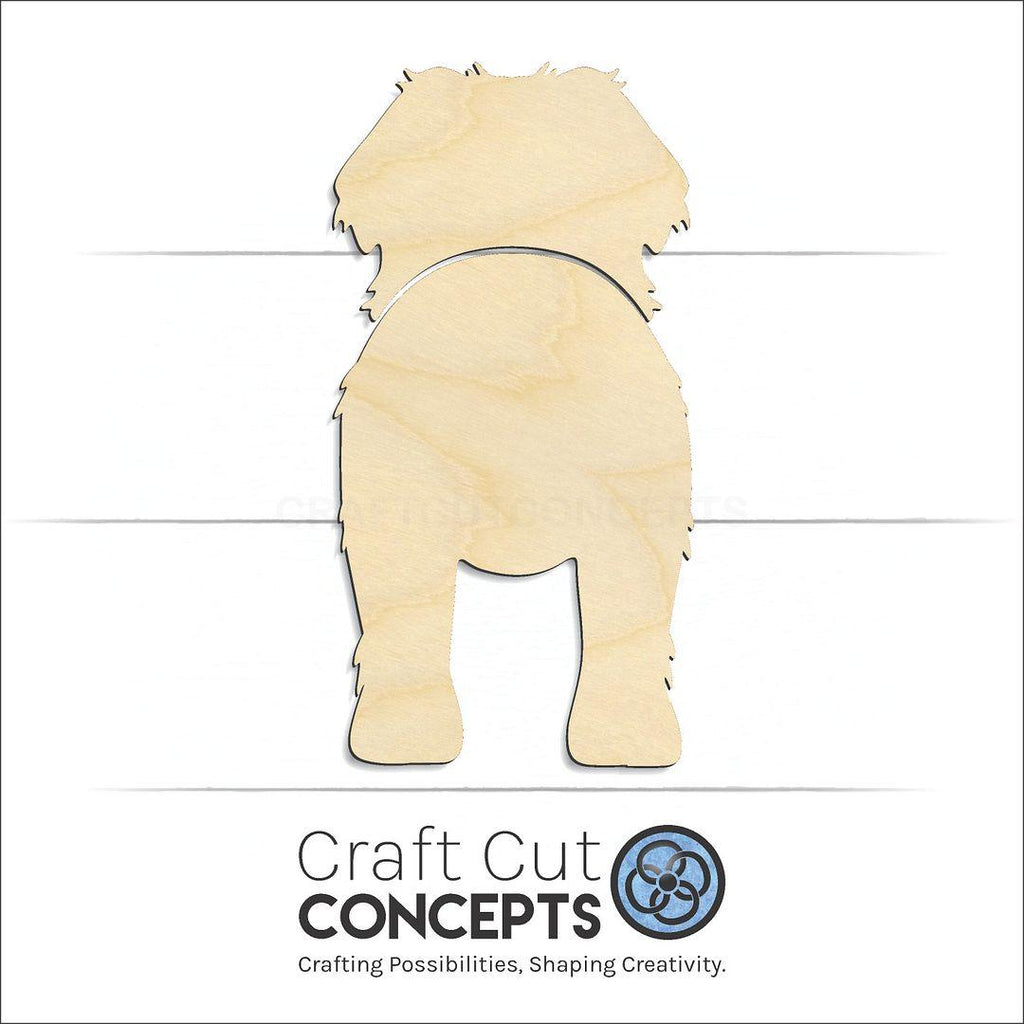 Craft Cut Concepts Logo under a wood Leonberger craft shape and blank