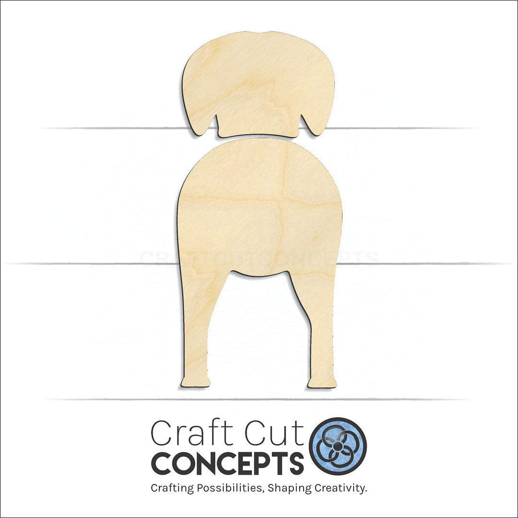 Craft Cut Concepts Logo under a wood American English Coonhounds craft shape and blank