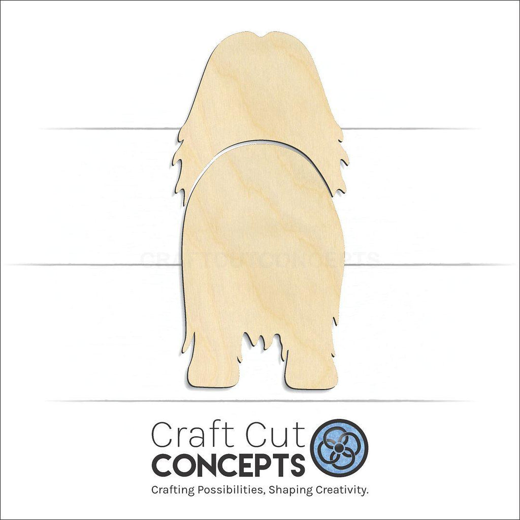 Craft Cut Concepts Logo under a wood Lhasa Apso craft shape and blank