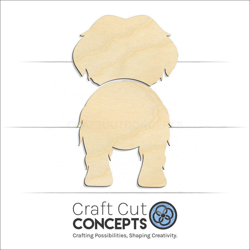 Craft Cut Concepts Logo under a wood Maltese craft shape and blank