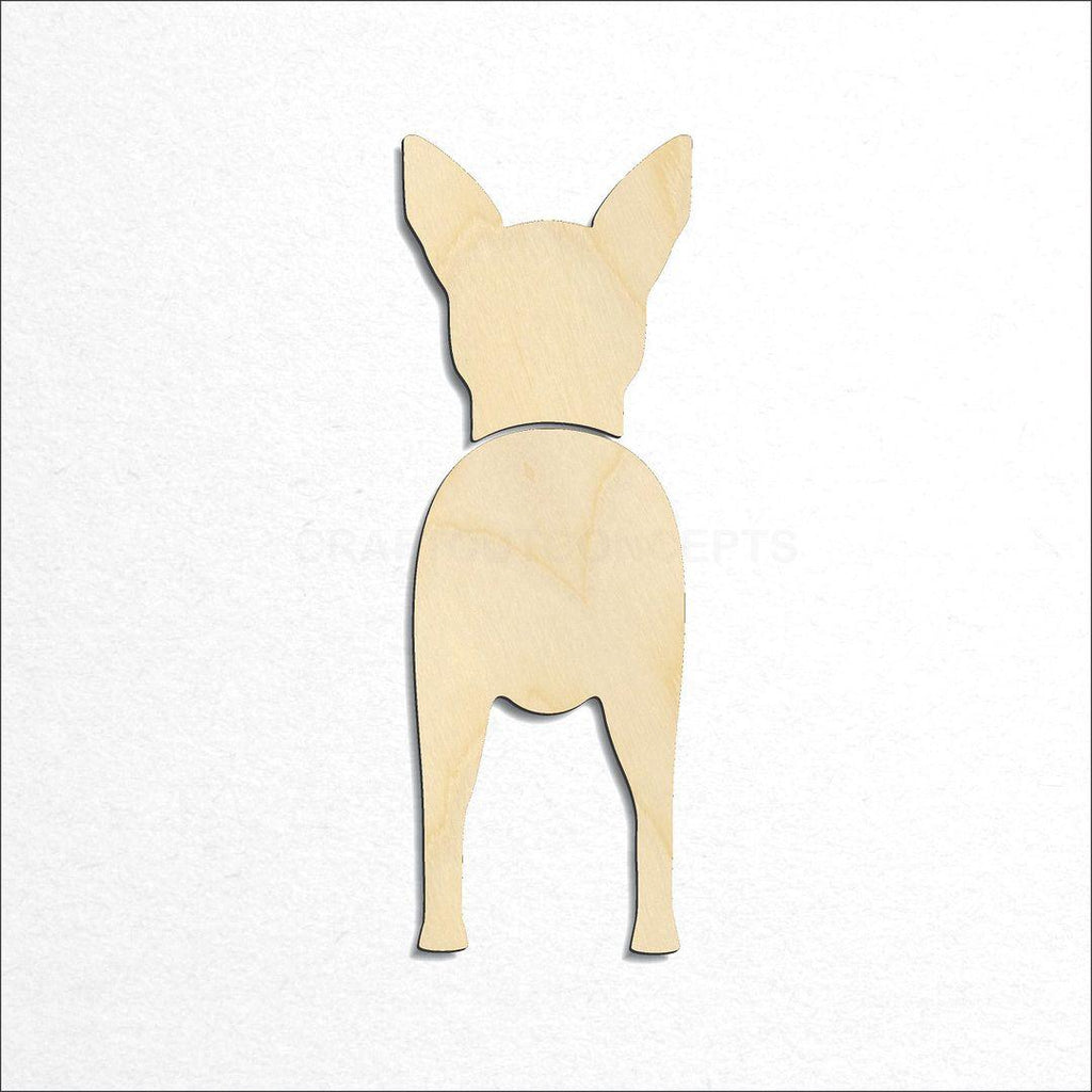 Wooden Miniature Pinscher craft shape available in sizes of 2 inch and up