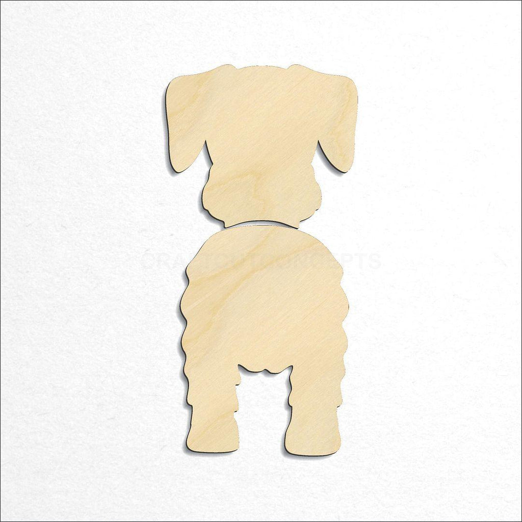 Wooden Miniature Schnauzer craft shape available in sizes of 2 inch and up