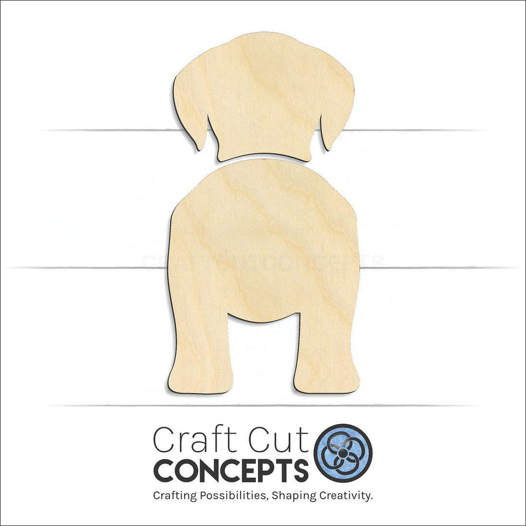 Craft Cut Concepts Logo under a wood Nederlandse Kooikerhondje craft shape and blank