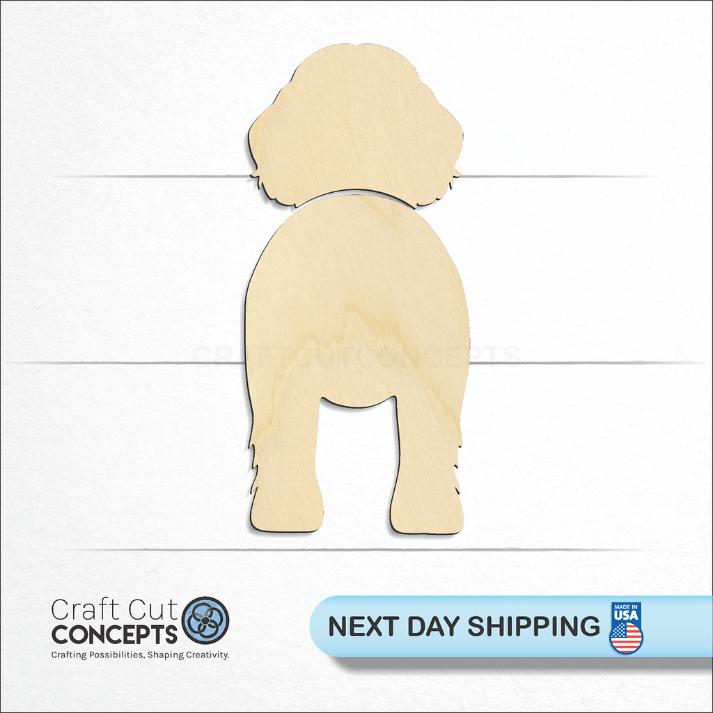 Craft Cut Concepts logo and next day shipping banner with an unfinished wood Newfoundland craft shape and blank