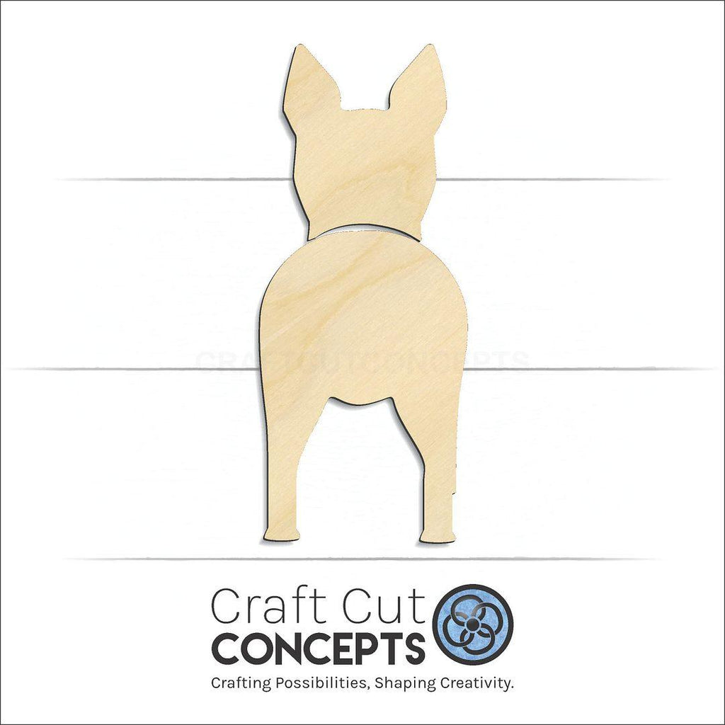 Craft Cut Concepts Logo under a wood Norwegian Buhund craft shape and blank