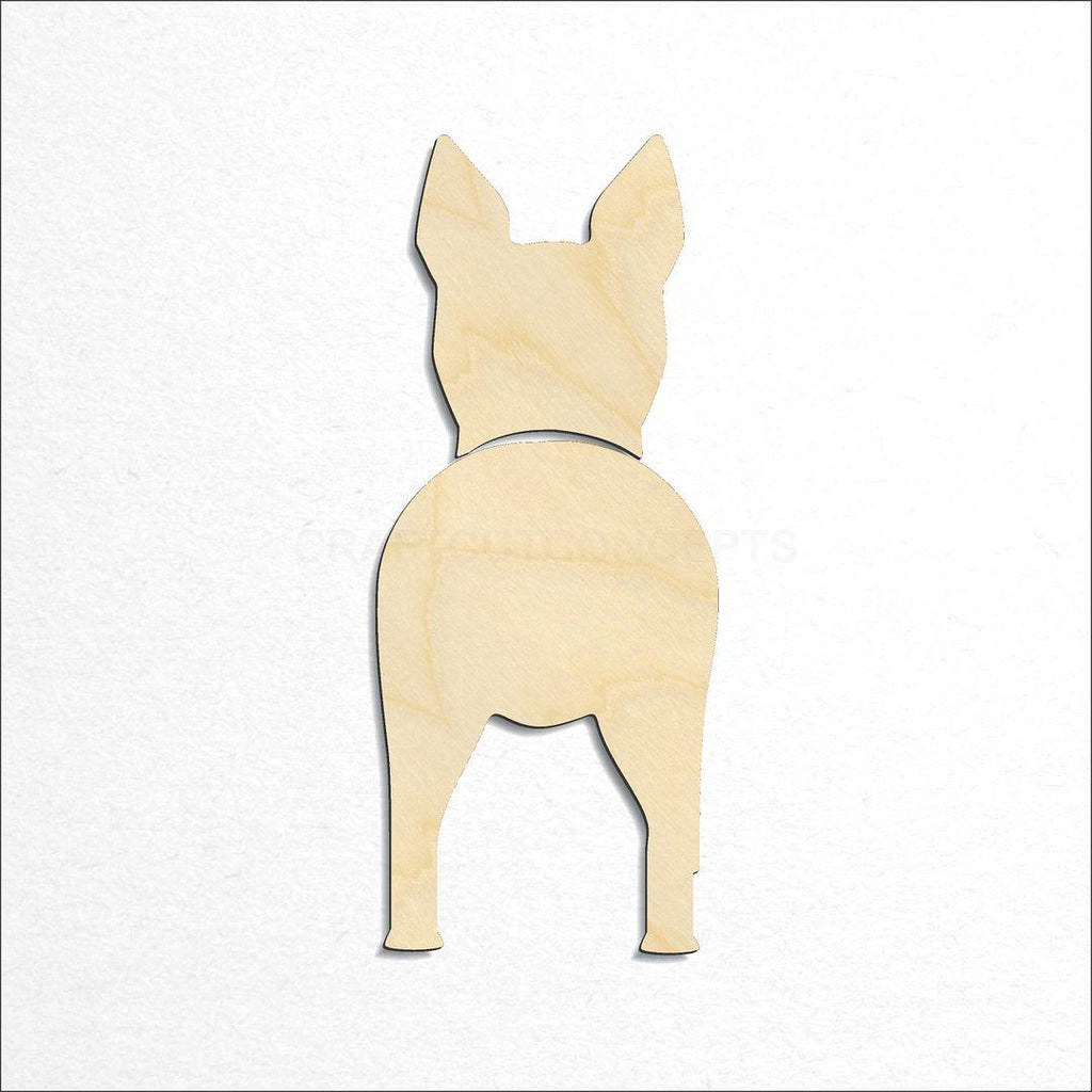 Wooden Norwegian Buhund craft shape available in sizes of 2 inch and up