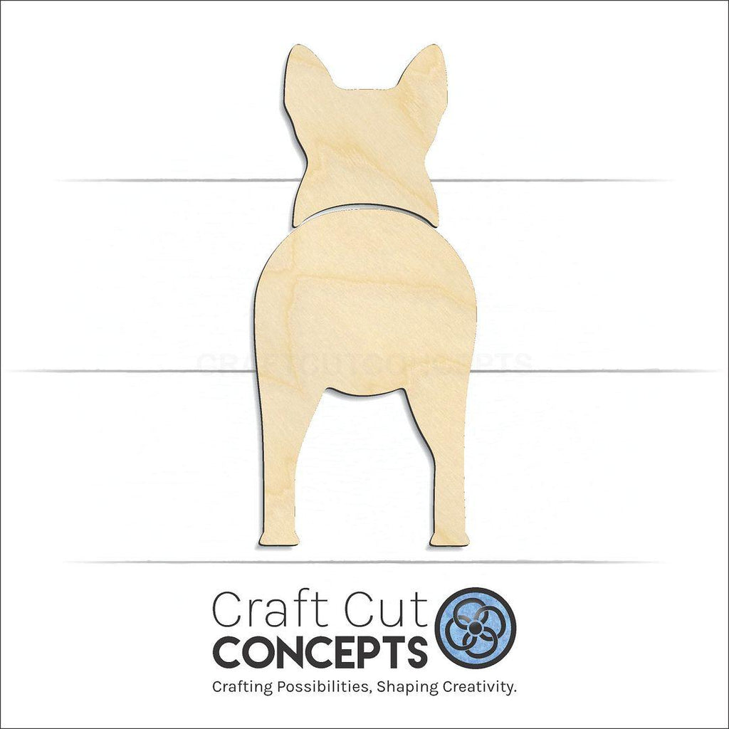 Craft Cut Concepts Logo under a wood Norwegian Lundehunds craft shape and blank