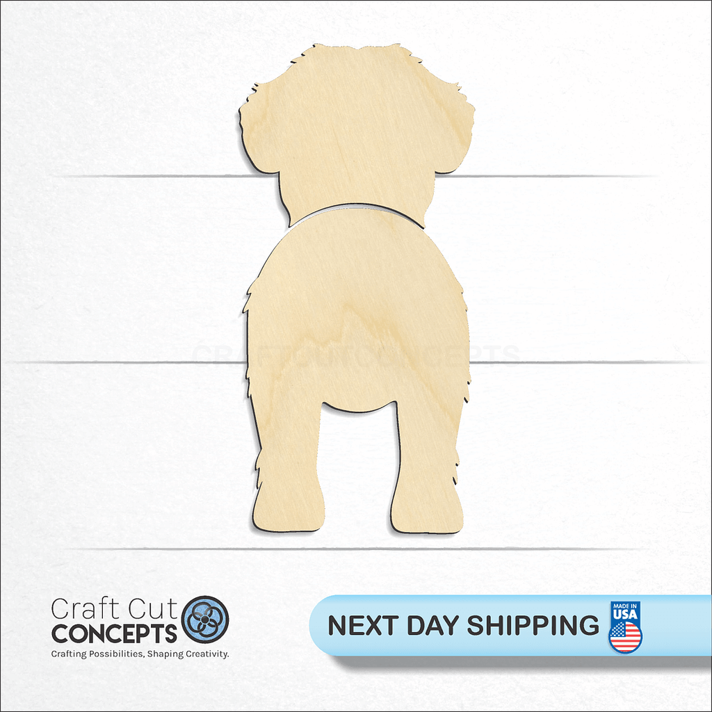 Craft Cut Concepts logo and next day shipping banner with an unfinished wood Nova Scotia Duck Tolling Retriever craft shape and blank