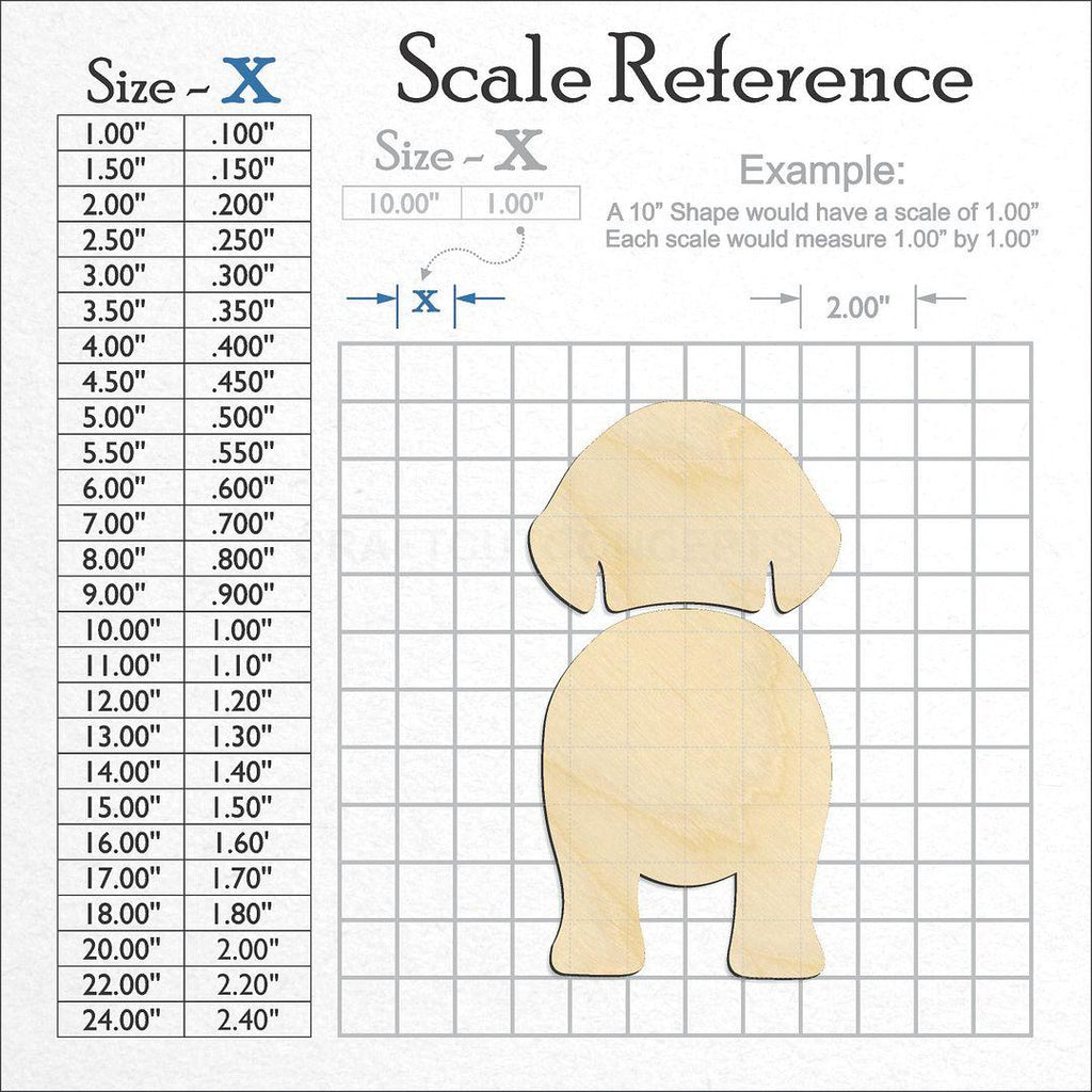 A scale and graph image showing a wood Otterhounds craft blank