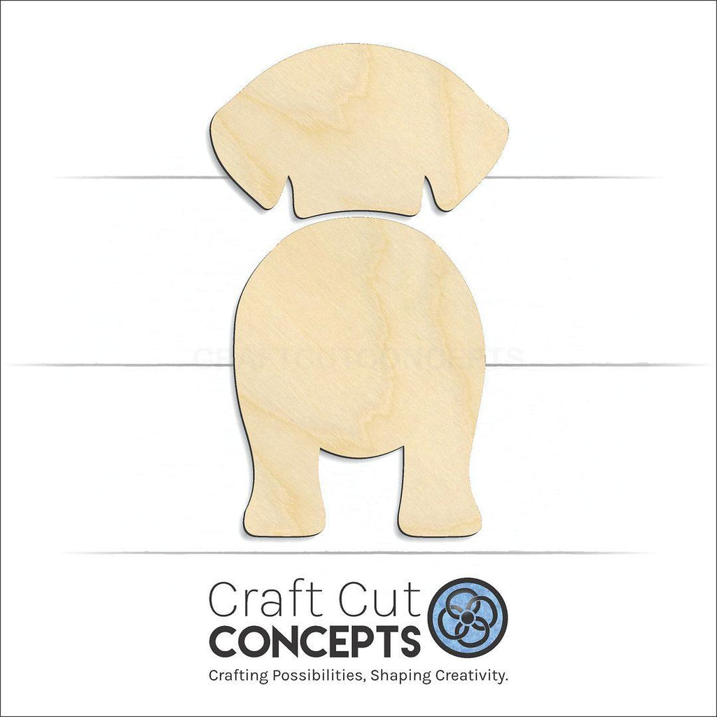 Craft Cut Concepts Logo under a wood American Foxhounds craft shape and blank