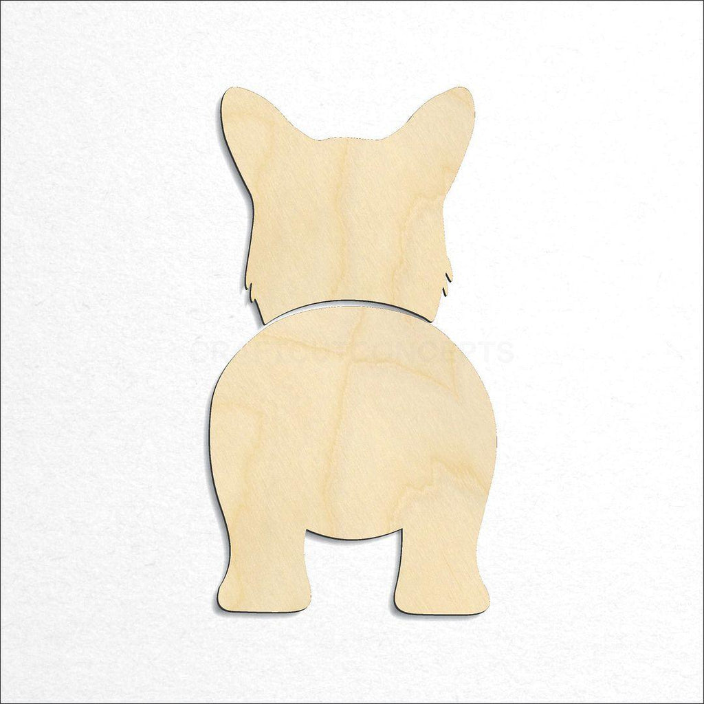 Wooden Pembroke Welsh Corgi craft shape available in sizes of 2 inch and up