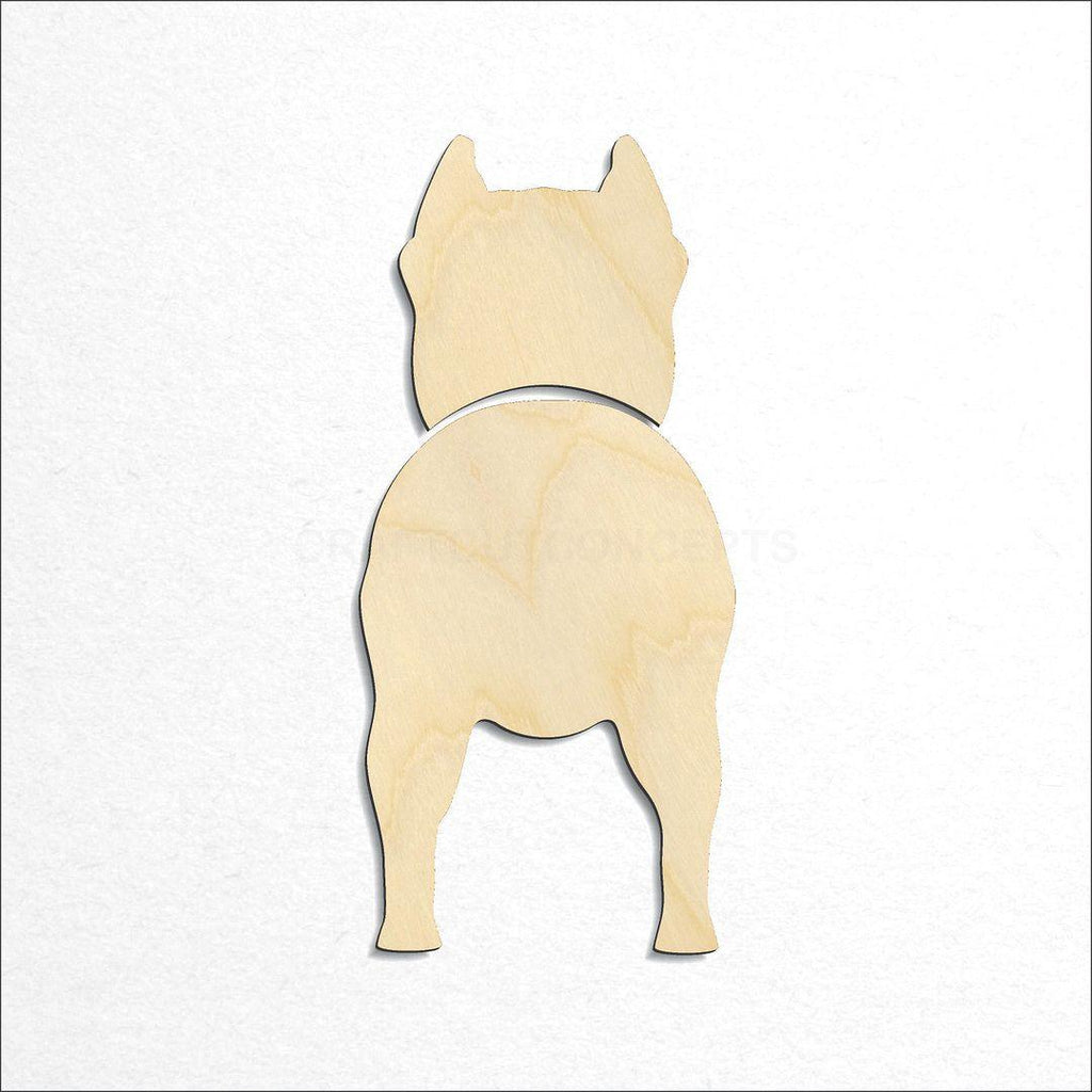 Wooden Pitbull craft shape available in sizes of 2 inch and up