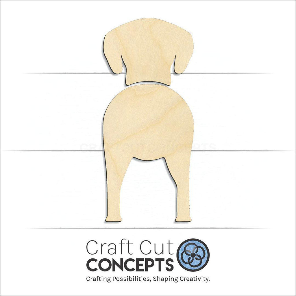 Craft Cut Concepts Logo under a wood Plott Hounds craft shape and blank