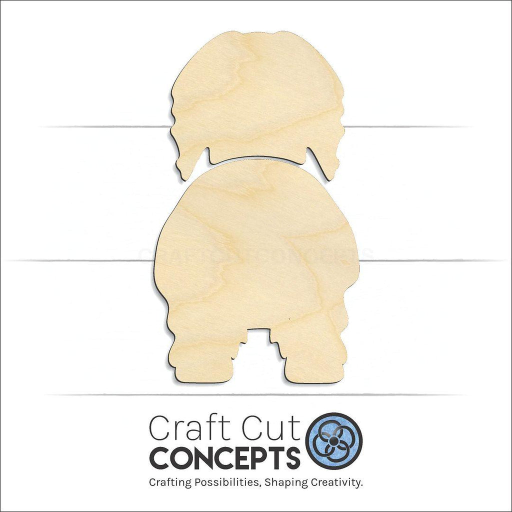 Craft Cut Concepts Logo under a wood Polish Lowland Sheepdog craft shape and blank