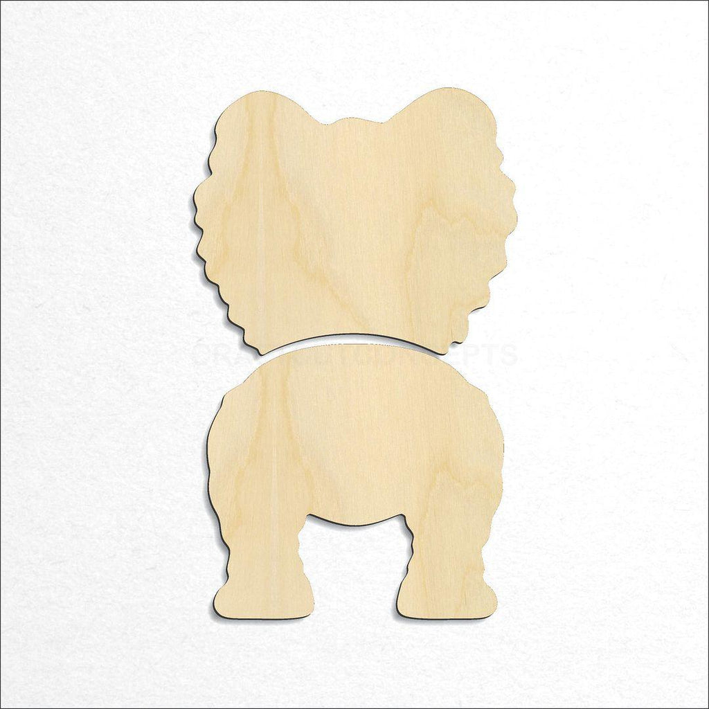 Wooden Pomerian craft shape available in sizes of 2 inch and up