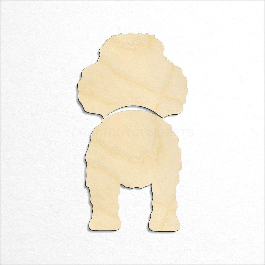 Wooden Poodle craft shape available in sizes of 2 inch and up