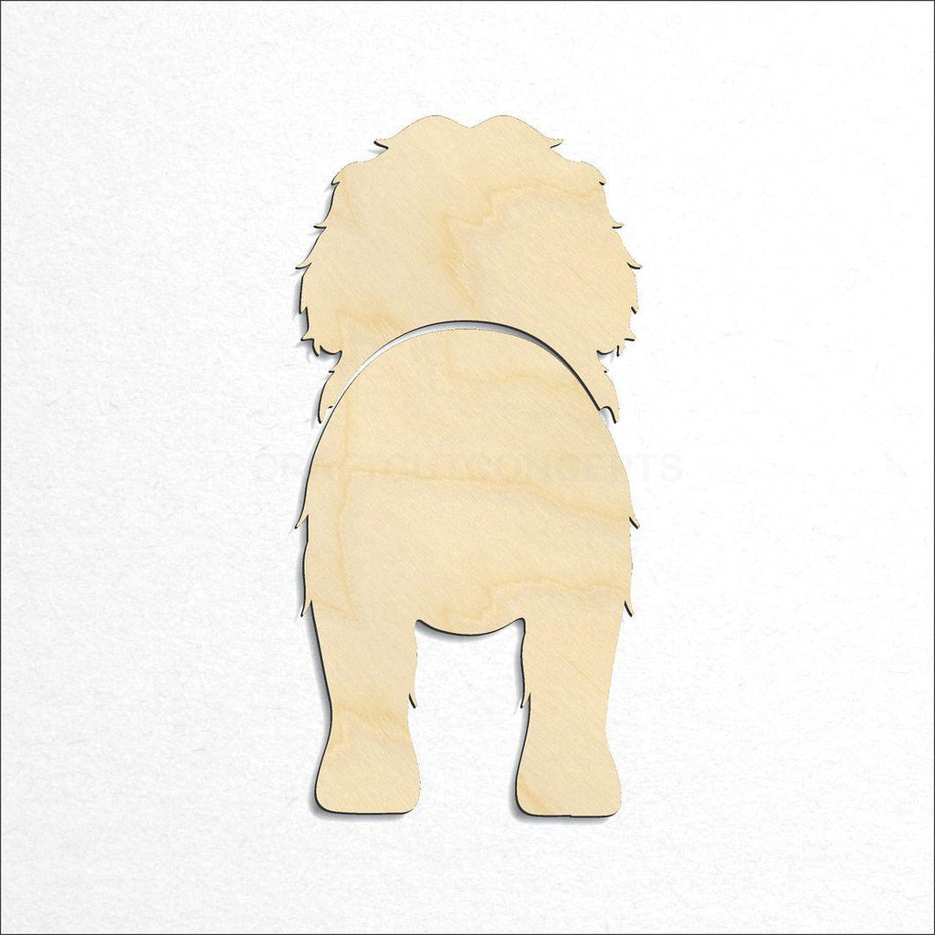 Wooden Portuguese Water Dog craft shape available in sizes of 2 inch and up