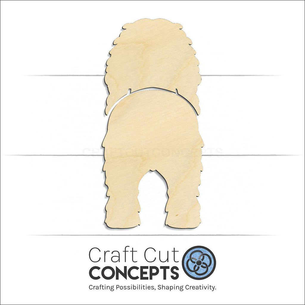 Craft Cut Concepts Logo under a wood Puli craft shape and blank