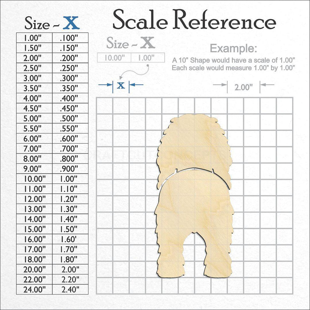 A scale and graph image showing a wood Puli craft blank