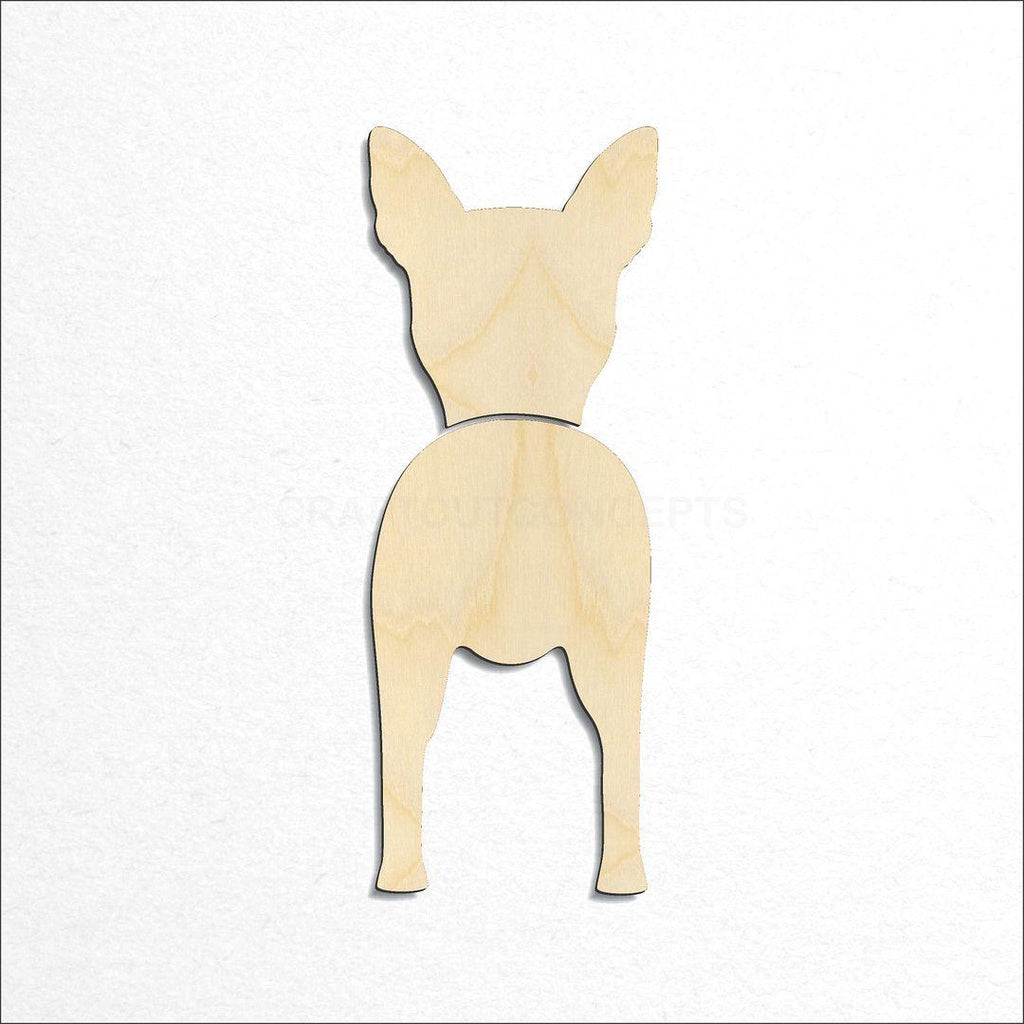 Wooden Rat Terrier craft shape available in sizes of 2 inch and up