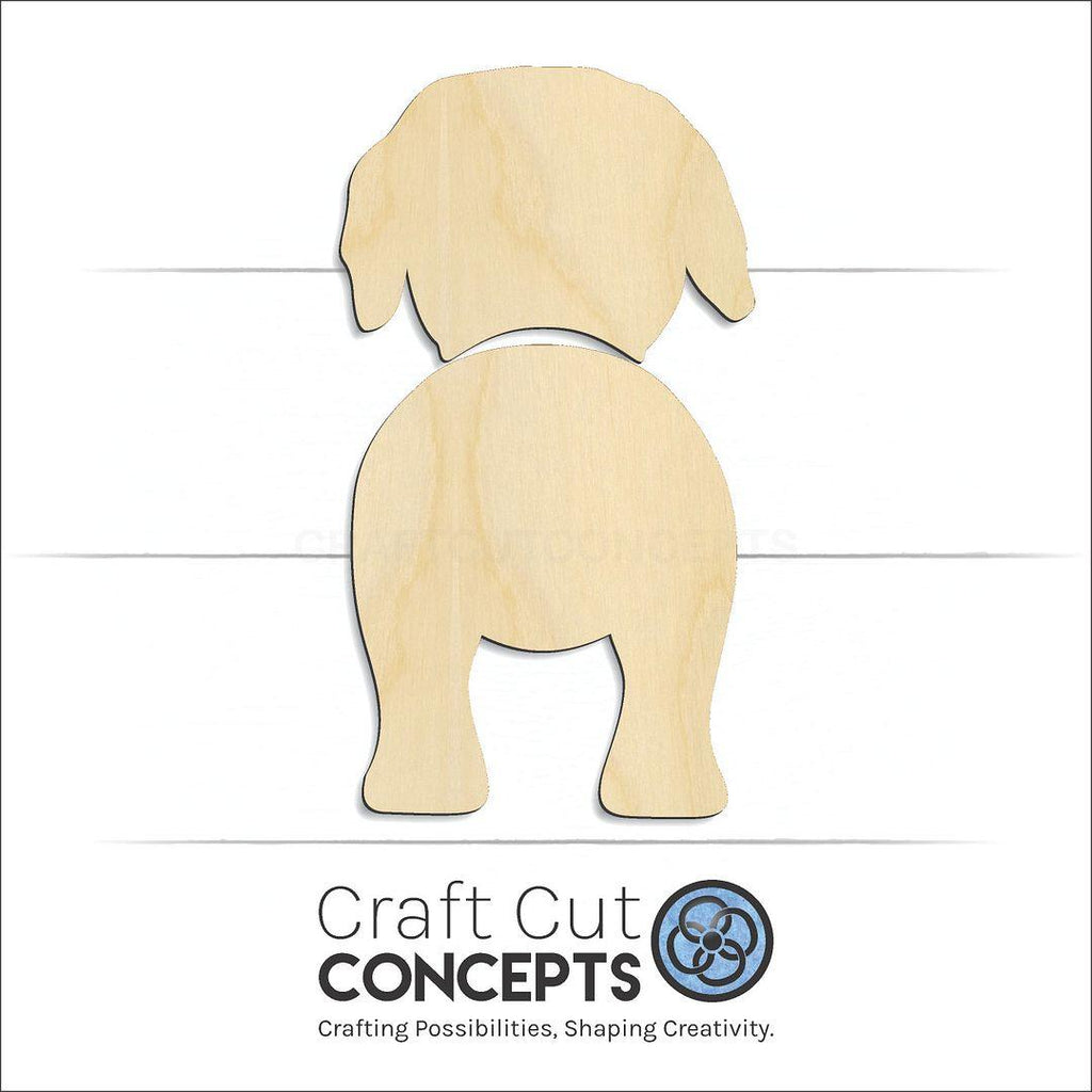 Craft Cut Concepts Logo under a wood Rottweiler craft shape and blank