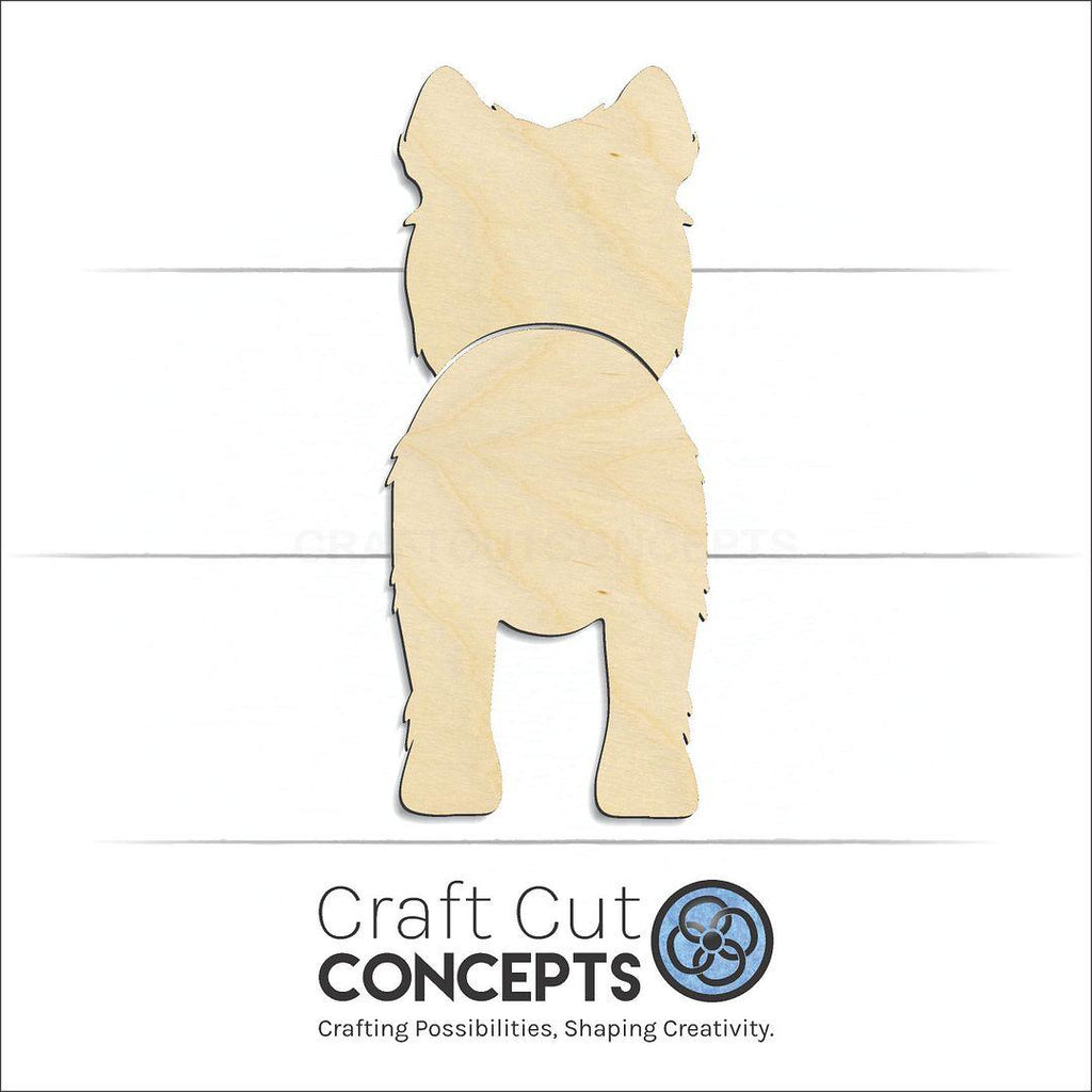 Craft Cut Concepts Logo under a wood Samoyed craft shape and blank