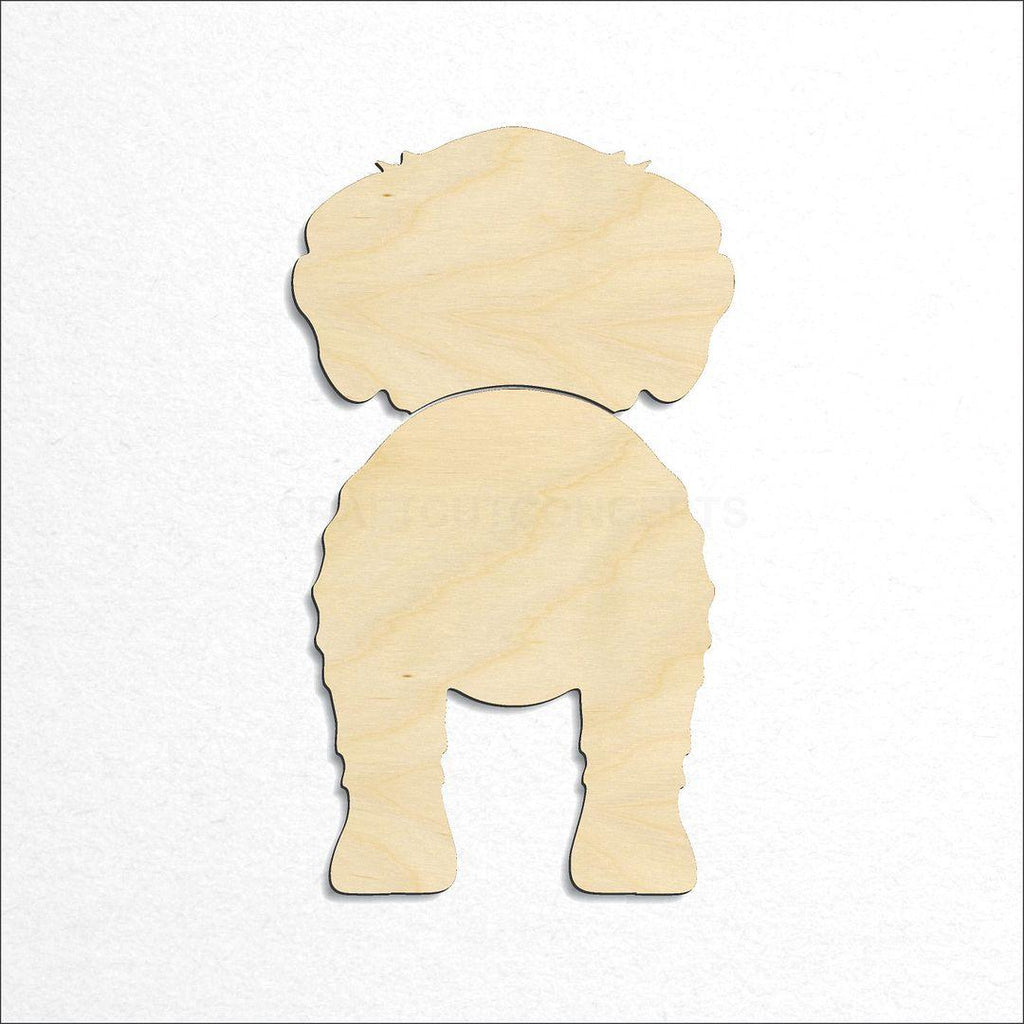 Wooden Schnoodle craft shape available in sizes of 2 inch and up