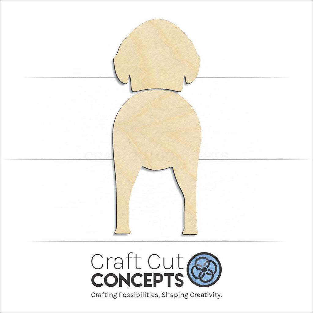 Craft Cut Concepts Logo under a wood Scottish Deerhound craft shape and blank