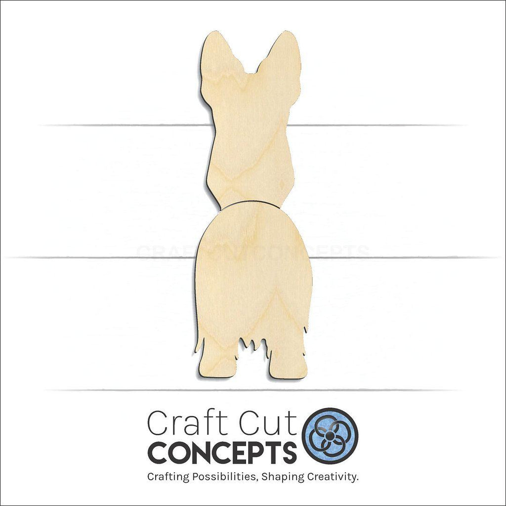 Craft Cut Concepts Logo under a wood Scottish Terrier craft shape and blank