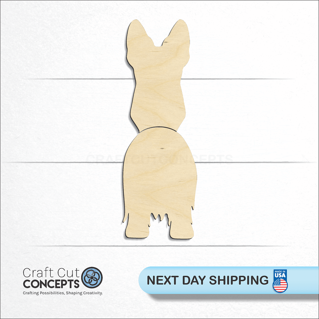 Craft Cut Concepts logo and next day shipping banner with an unfinished wood Scottish Terrier craft shape and blank