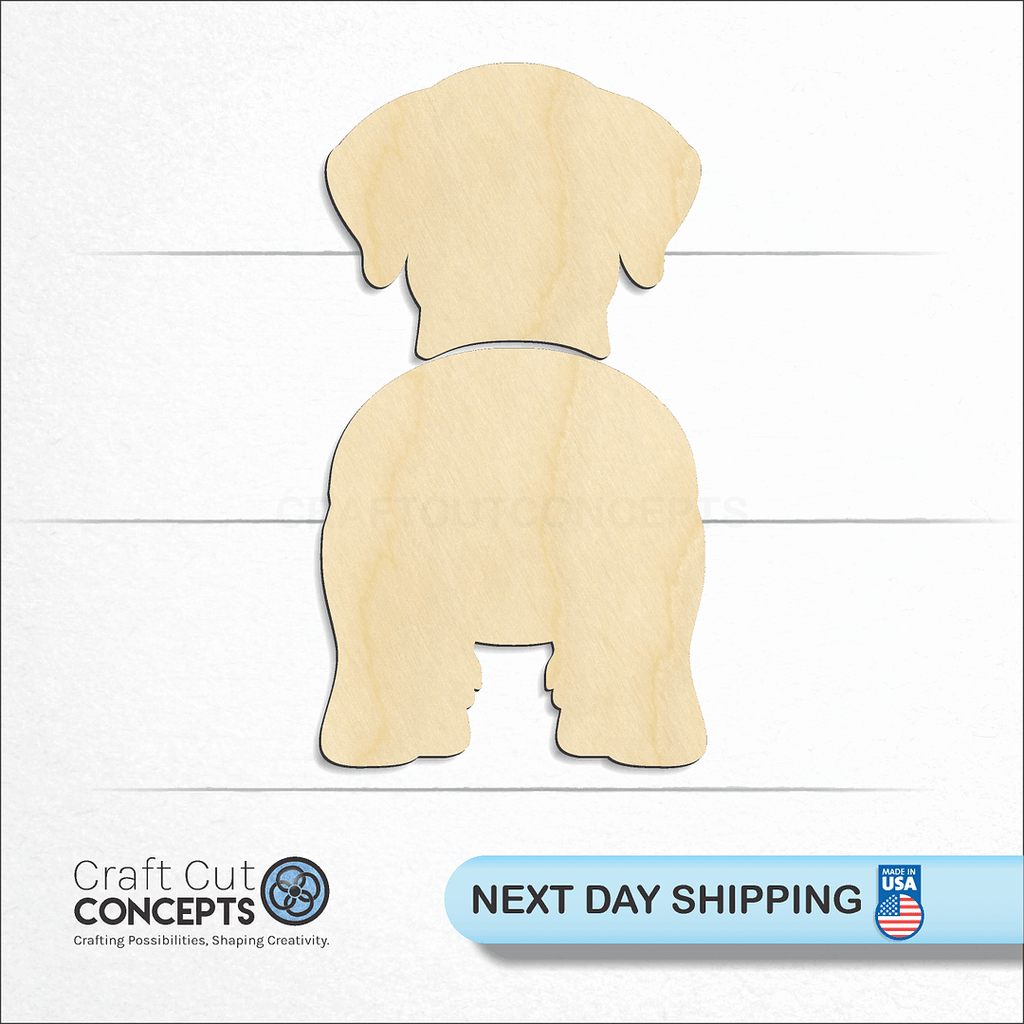 Craft Cut Concepts logo and next day shipping banner with an unfinished wood Sealyham Terrier craft shape and blank