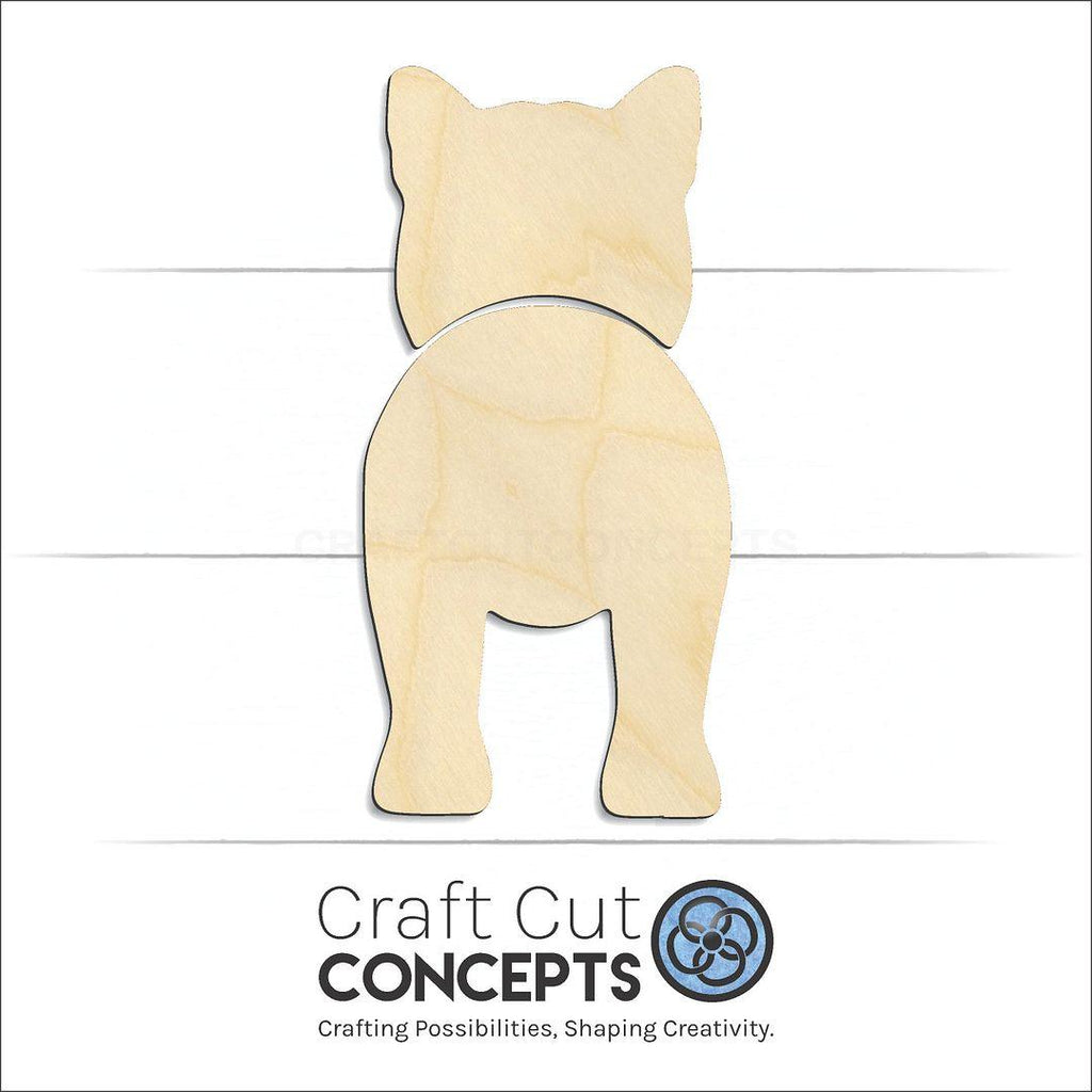 Craft Cut Concepts Logo under a wood Shiba Inu craft shape and blank