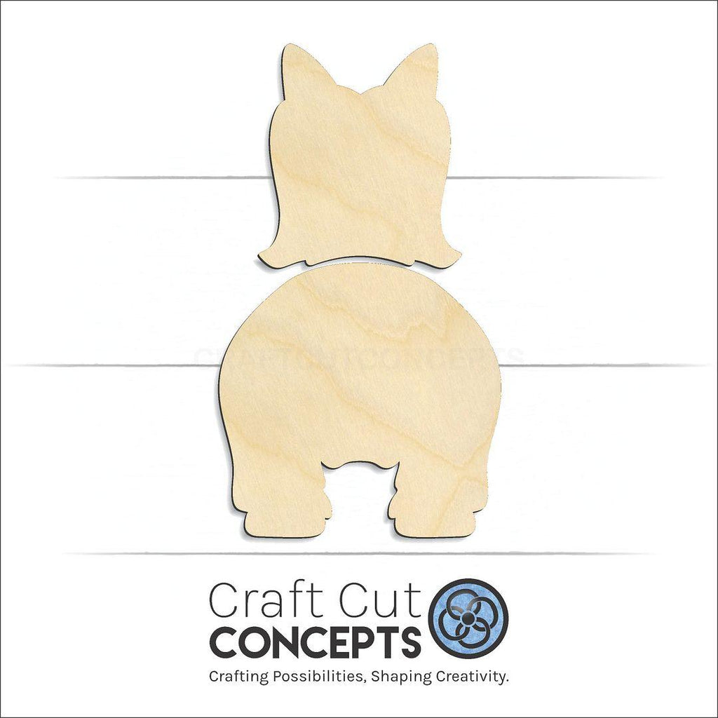 Craft Cut Concepts Logo under a wood Silky Terrier craft shape and blank