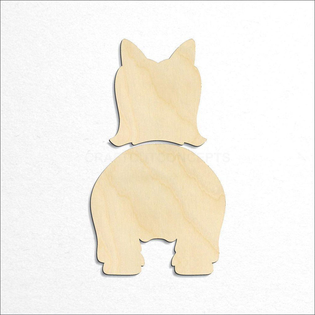 Wooden Silky Terrier craft shape available in sizes of 2 inch and up