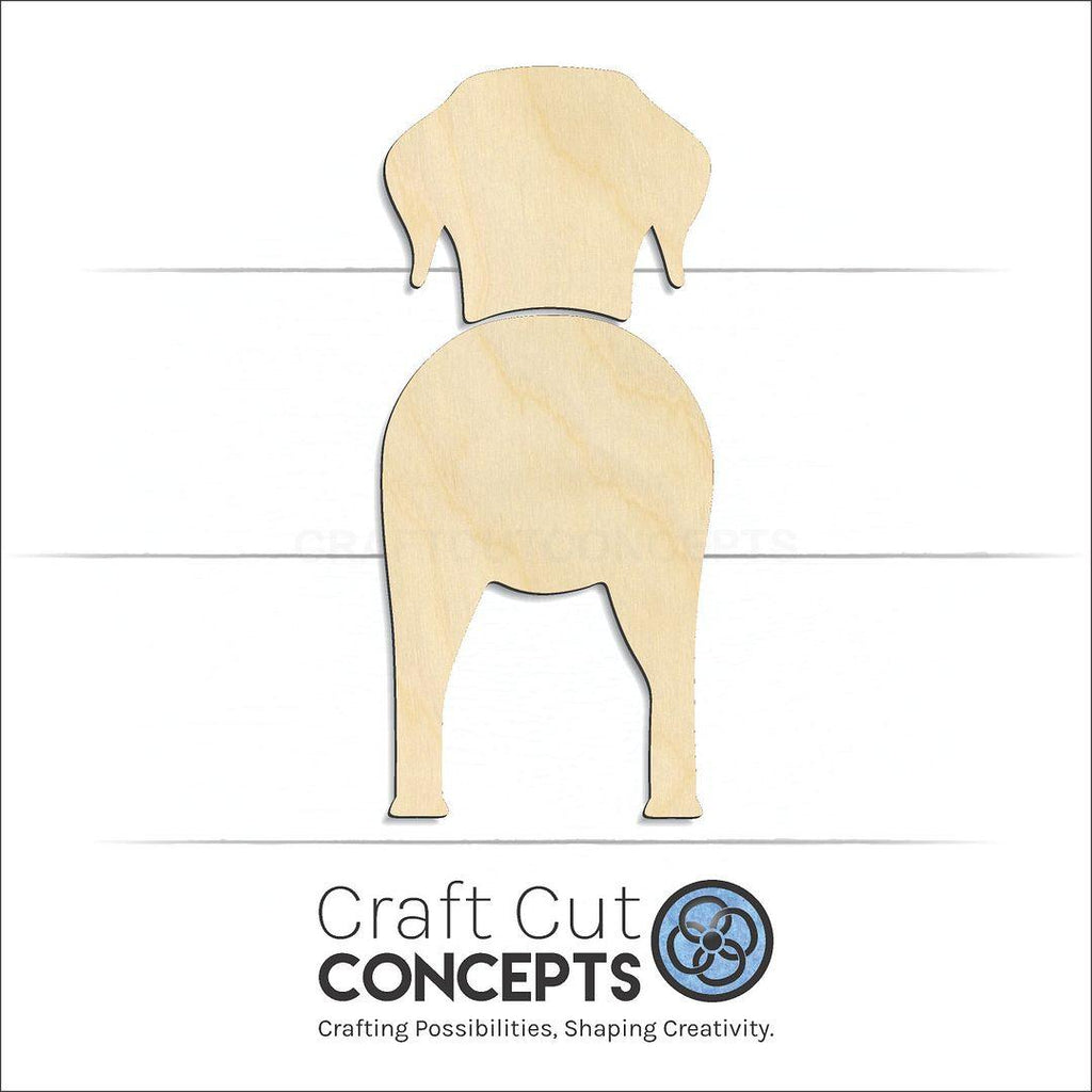 Craft Cut Concepts Logo under a wood Sloughis craft shape and blank