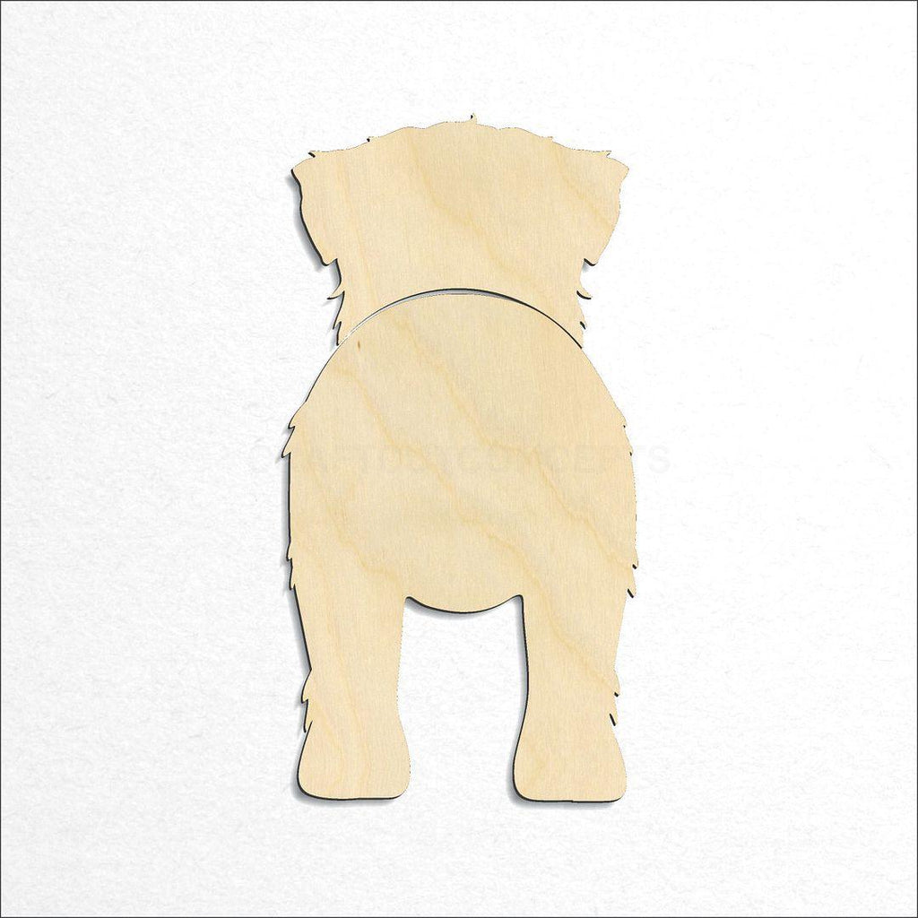 Wooden Soft Coated Wheaten Terrier craft shape available in sizes of 2 inch and up