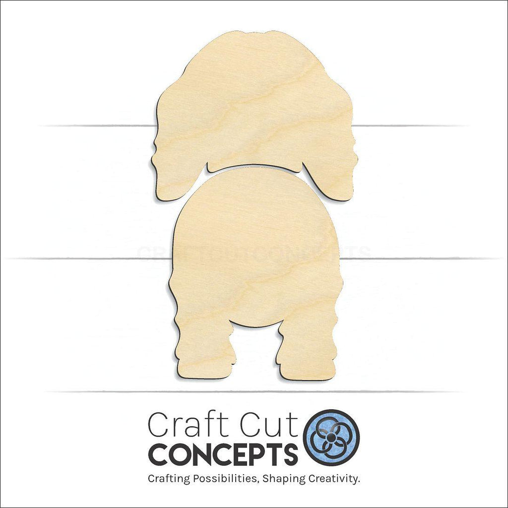 Craft Cut Concepts Logo under a wood Spaniels Irish Water craft shape and blank