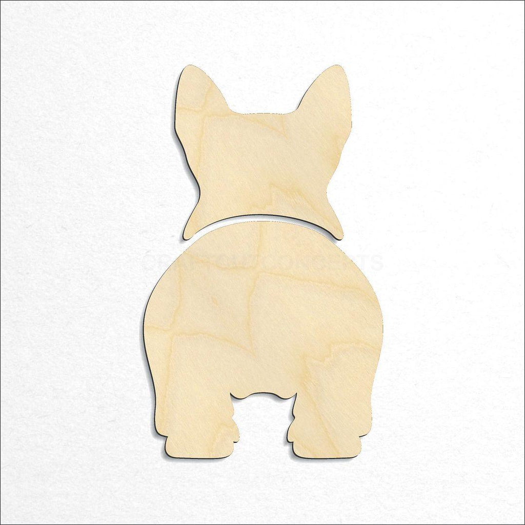 Wooden Swedish Vallhund craft shape available in sizes of 2 inch and up