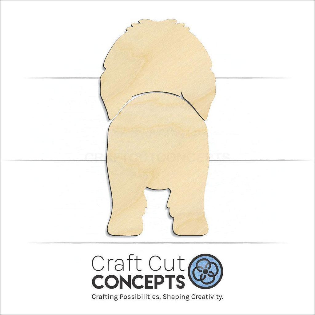 Craft Cut Concepts Logo under a wood Tibetan Mastiff craft shape and blank