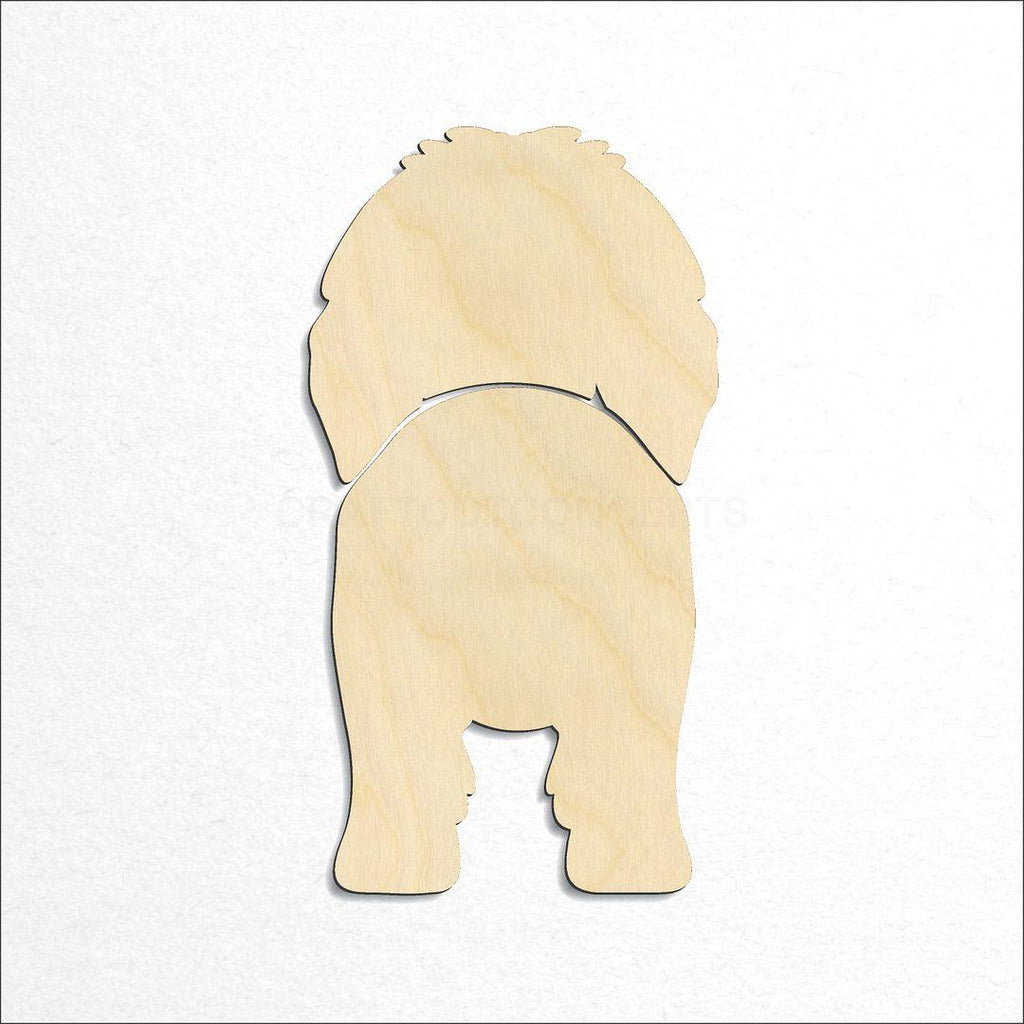 Wooden Tibetan Mastiff craft shape available in sizes of 2 inch and up