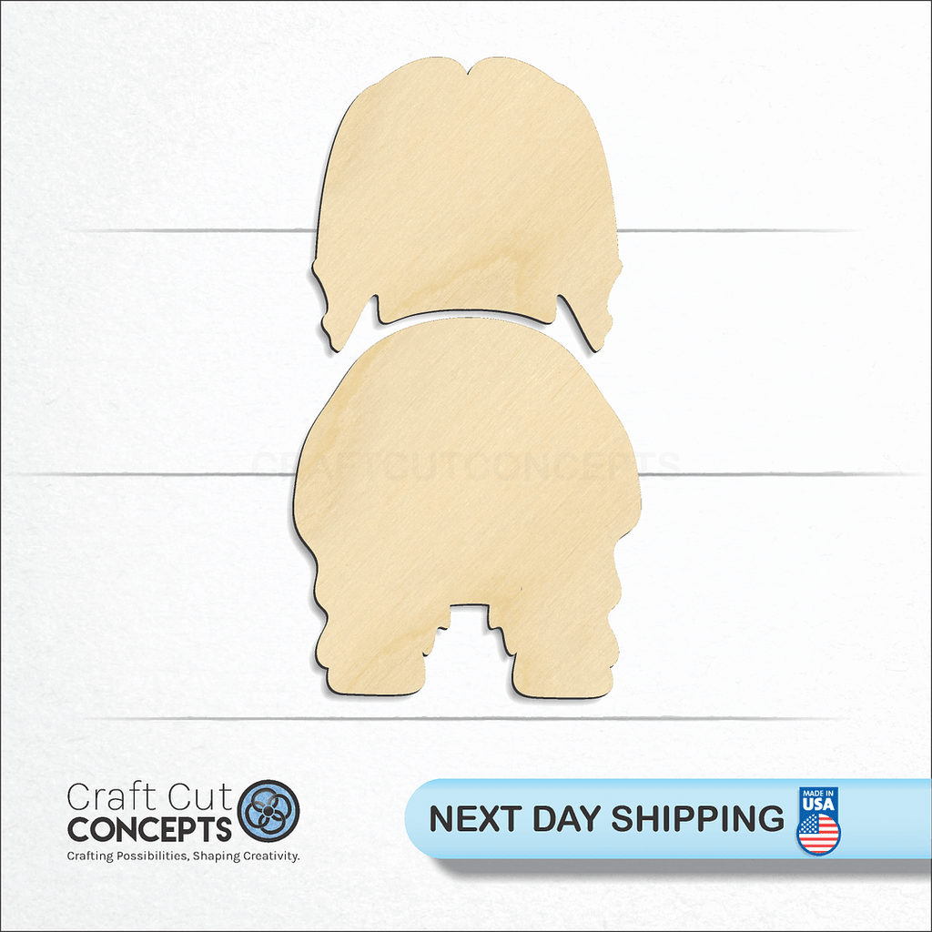 Craft Cut Concepts logo and next day shipping banner with an unfinished wood Tibetan Terriers craft shape and blank