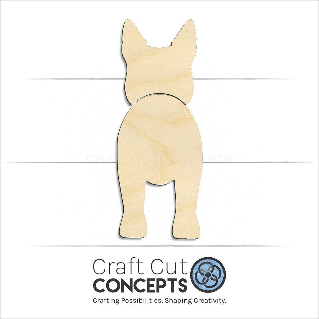 Craft Cut Concepts Logo under a wood Australian Cattle Dog craft shape and blank