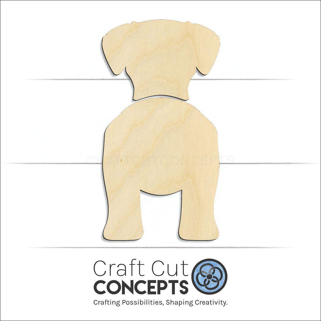 Craft Cut Concepts Logo under a wood Welsh Terrier craft shape and blank